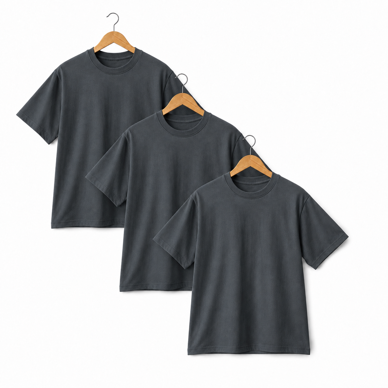 Playera Oversize Gris Oxford - Imagen 2