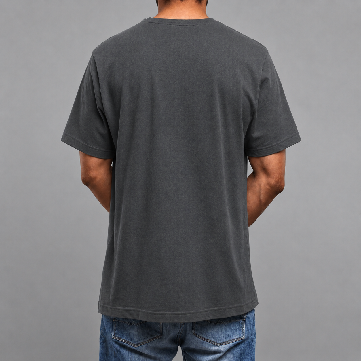 Playera Oversize Gris Oxford - Imagen 3